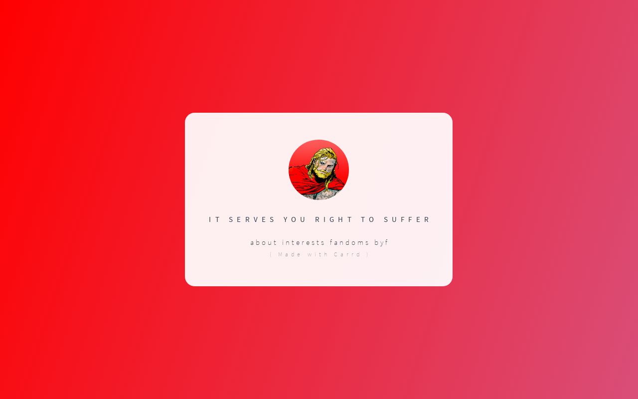Carrd profile picture for @thor